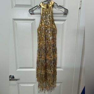 Weissman Gold Sequin Dance/ Flapper Costume